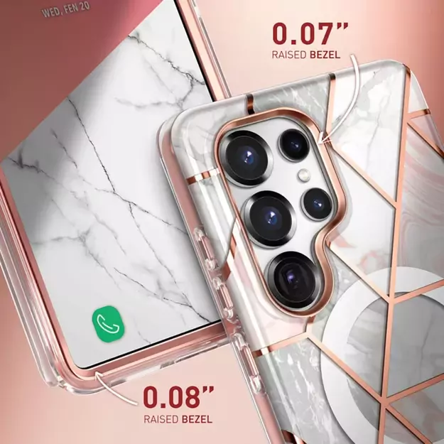 Supcase Cosmo Mag Case for Samsung Galaxy S25 Ultra - Marble Pink 4