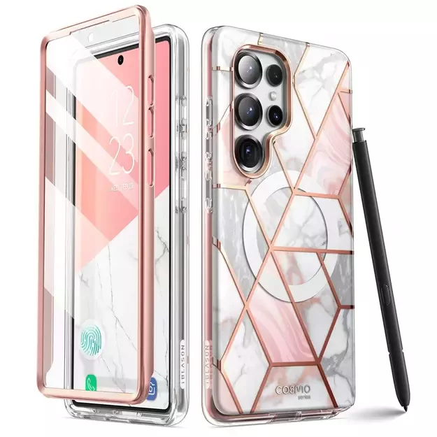 Supcase Cosmo Mag Case for Samsung Galaxy S25 Ultra - Marble Pink