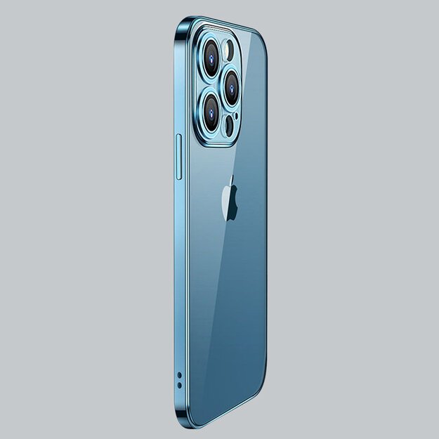 Joyroom Chery Mirror Case Cover for iPhone 13 Pro Metallic Frame Silver (JR-BP908 silver) 13
