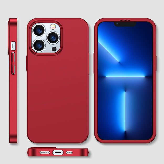 Joyroom 360 Full Case front and back cover for iPhone 13 Pro + tempered glass screen protector red (JR-BP935 red) 8