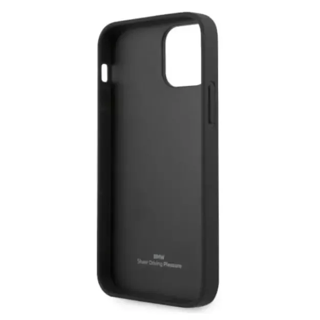 Etui BMW BMHCP12LRSCSK iPhone 12 Pro Max 6,7  czarny/black hardcase Leather Perforate Sides 13