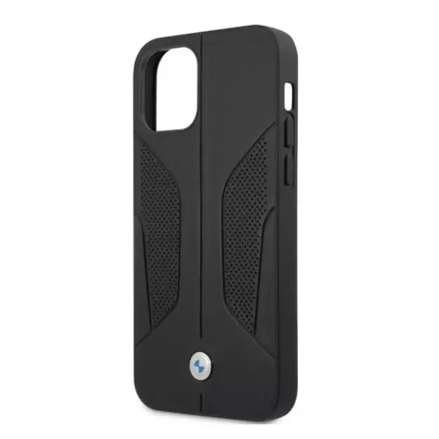 Etui BMW BMHCP12LRSCSK iPhone 12 Pro Max 6,7  czarny/black hardcase Leather Perforate Sides 12