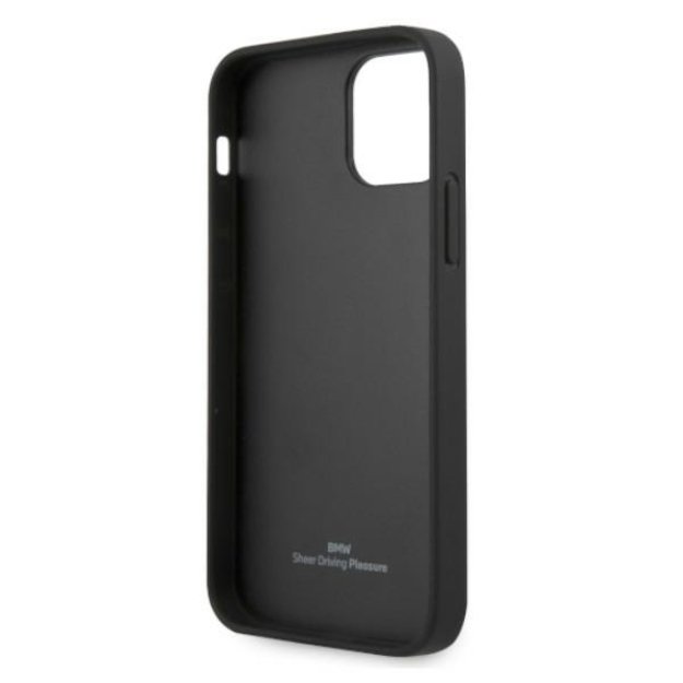 Etui BMW BMHCP12LRSCSK iPhone 12 Pro Max 6,7  czarny/black hardcase Leather Perforate Sides 6