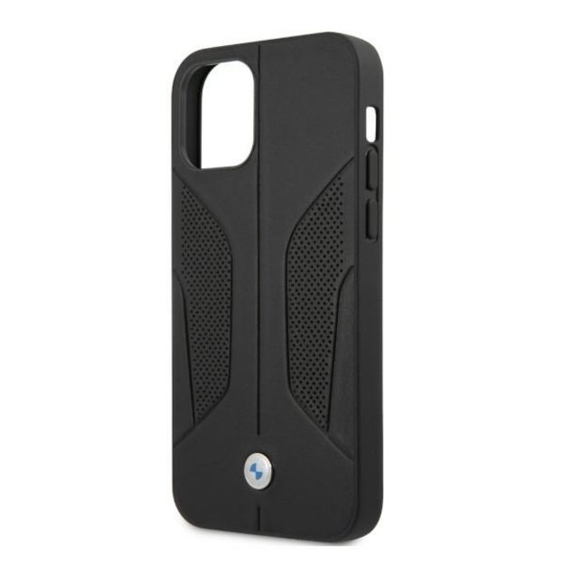 Etui BMW BMHCP12LRSCSK iPhone 12 Pro Max 6,7  czarny/black hardcase Leather Perforate Sides 5