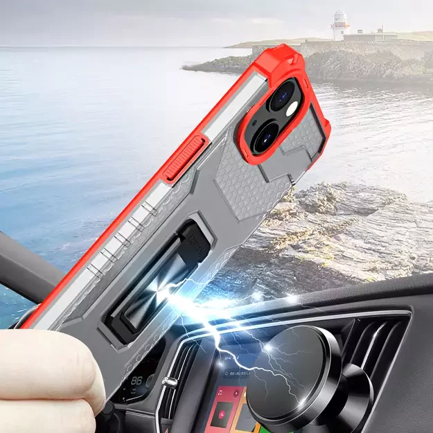 Crystal Ring Case Kickstand Tough Rugged Cover for iPhone 12 mini red 8