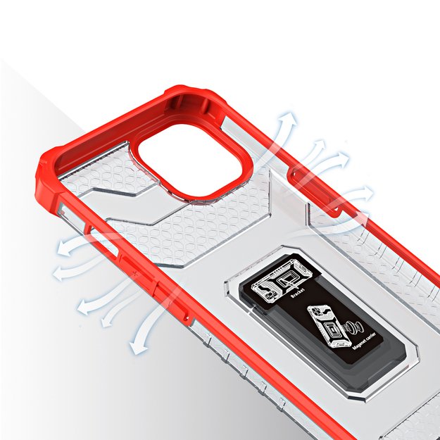 Crystal Ring Case Kickstand Tough Rugged Cover for iPhone 12 mini red 3