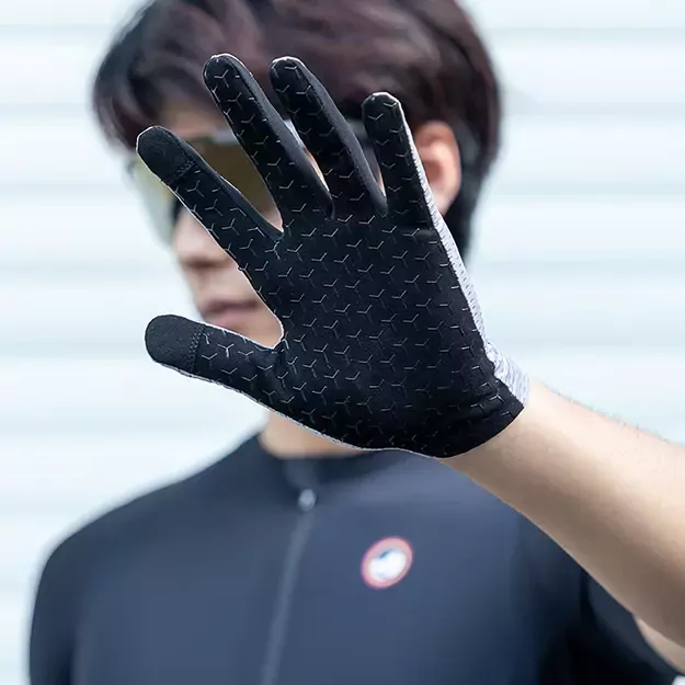 Rockbros Breathable Full Finger Cycling Gloves, Size: L - Gray 15