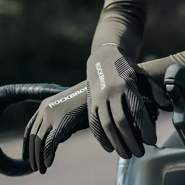 Rockbros cycling gloves spring/summer/autumn, full, size: XXL - green 11