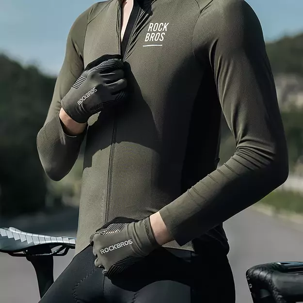 Rockbros cycling gloves spring/summer/autumn, full, size: XXL - green 8