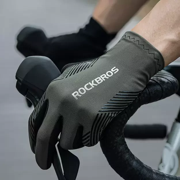 Rockbros cycling gloves spring/summer/autumn, full, size: XXL - green 4