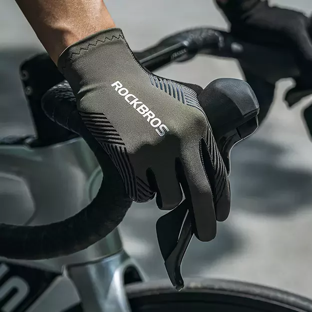 Rockbros cycling gloves spring/summer/autumn, full, size: XXL - green 9