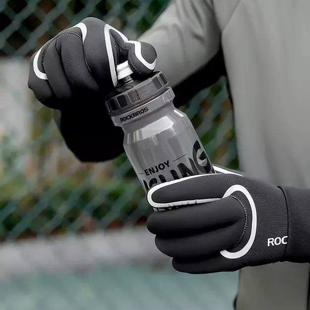 Rockbros full waterproof cycling gloves, size: S/M - black 8