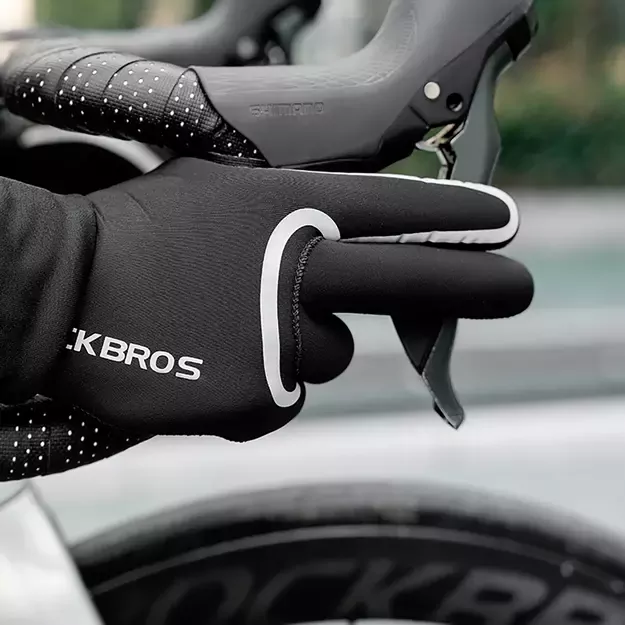 Rockbros full waterproof cycling gloves, size: S/M - black 6