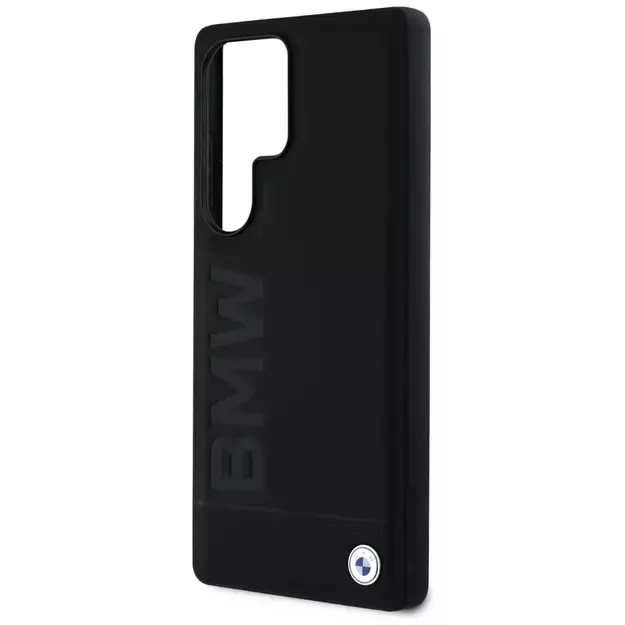BMW Leather Big Wordmark Case for Samsung Galaxy S25 Ultra - Black 5
