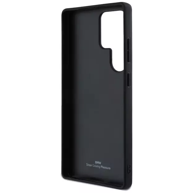 BMW Leather Big Wordmark Case for Samsung Galaxy S25 Ultra - Black 6