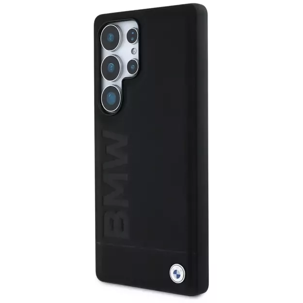 BMW Leather Big Wordmark Case for Samsung Galaxy S25 Ultra - Black 1