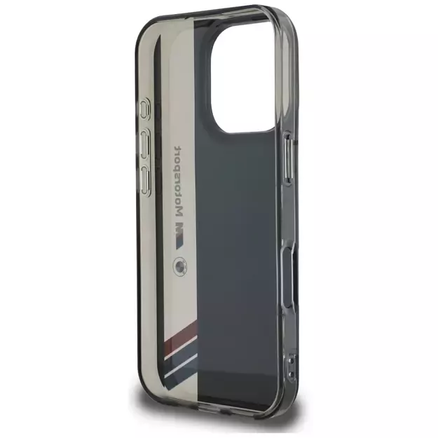 BMW Motorsport IML Vertical Stripe iPhone 16 Pro Max Case - Black 12