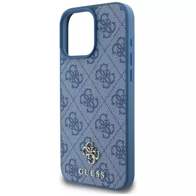 Guess HC PU 4G Small 4G and Classic Case for iPhone 16 Pro Max MagSafe - Blue 12