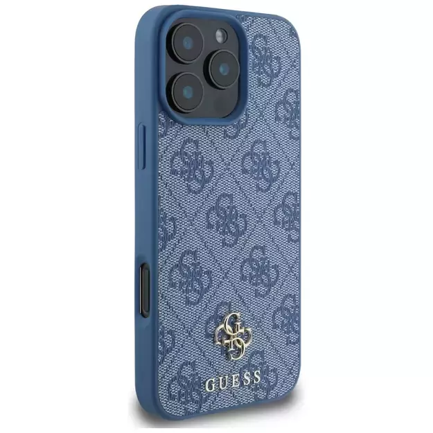 Guess HC PU 4G Small 4G and Classic Case for iPhone 16 Pro Max MagSafe - Blue 8