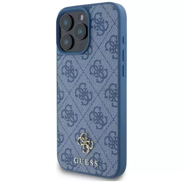 Guess HC PU 4G Small 4G and Classic Case for iPhone 16 Pro Max MagSafe - Blue 4