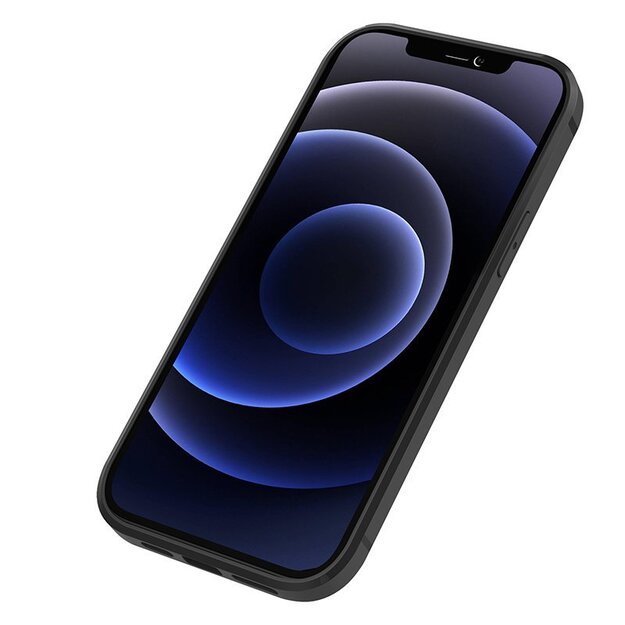 Nillkin Aoge Leather Case Flexible Armored Genuine Leather Case with Pocket for iPhone 12 Mini Black 1