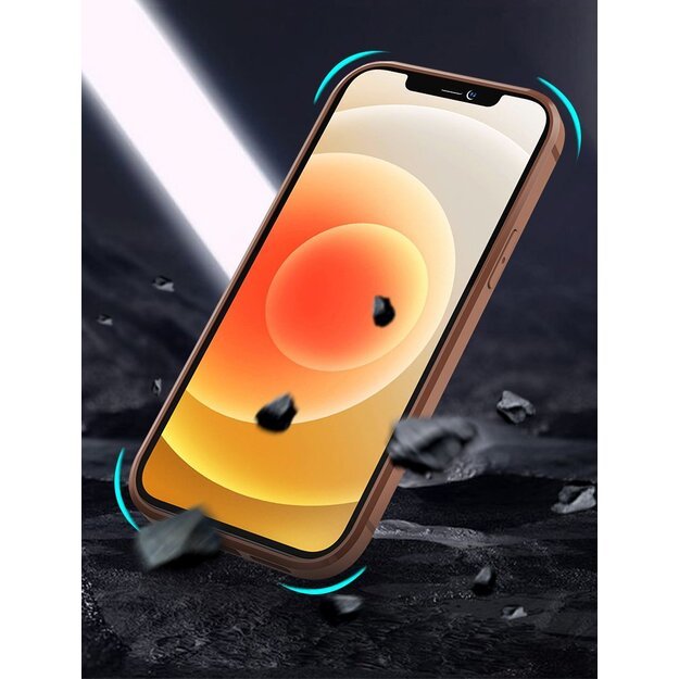 Nillkin Aoge Leather Case Flexible Armored Genuine Leather Case with Pocket for iPhone 12 Mini Black 6
