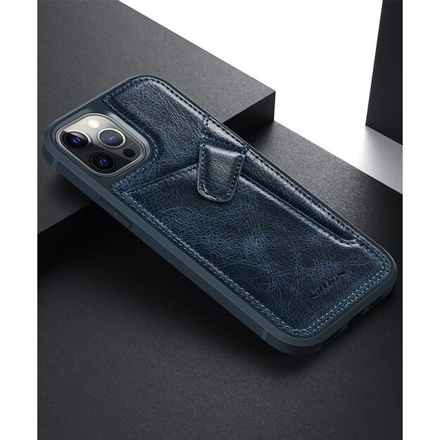 Nillkin Aoge Leather Case Flexible Armored Genuine Leather Case with Pocket for iPhone 12 Mini Black 12