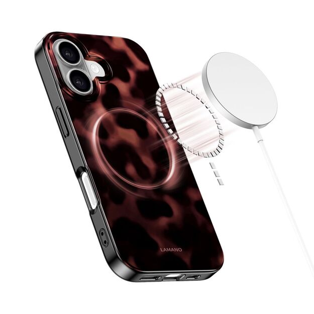 Tech-Protect Lamano MagSafe case for iPhone 17 - black and red 2