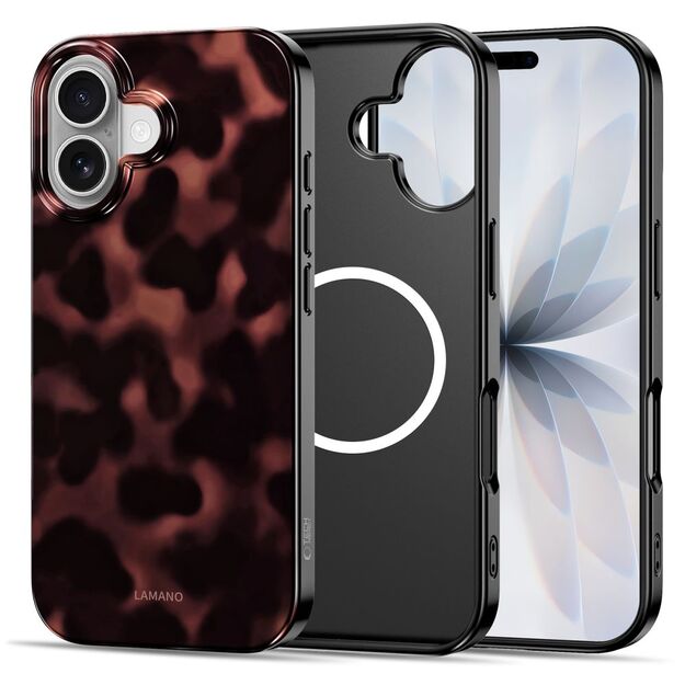 Tech-Protect Lamano MagSafe case for iPhone 17 - black and red 8