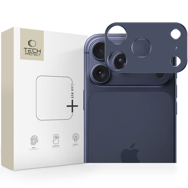 Tech-Protect Camalloy Fit+ Camera Cover for iPhone 17 Pro Max - Navy Blue