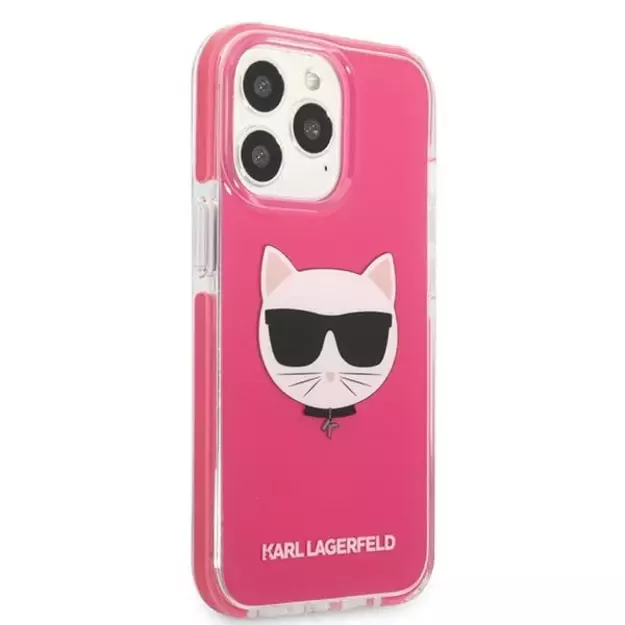 Etui Karl Lagerfeld Choupette Head na iPhone 13 Pro Max - fuksjowe 9