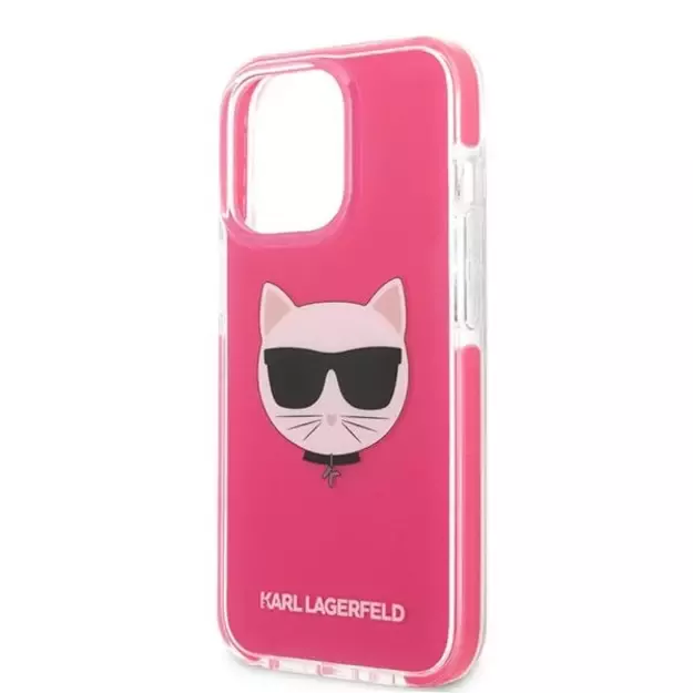 Etui Karl Lagerfeld Choupette Head na iPhone 13 Pro Max - fuksjowe 11