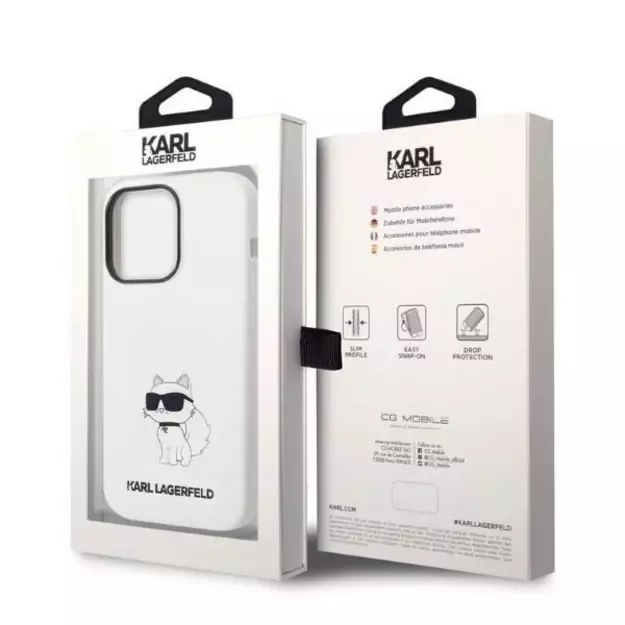 Karl Lagerfeld KLHCP14LSNCHBCH iPhone 14 Pro 6.1&quot  hardcase white/white Silicone Choupette 14