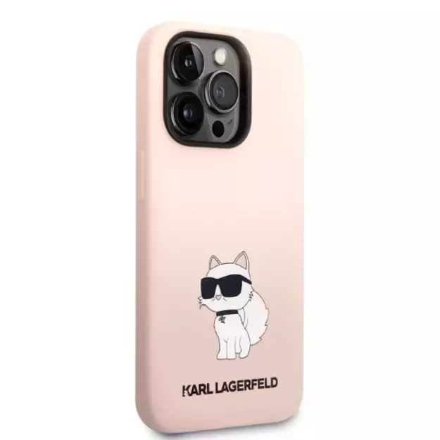 Karl Lagerfeld Silicone Choupette case for iPhone 14 Pro Max - pink 9