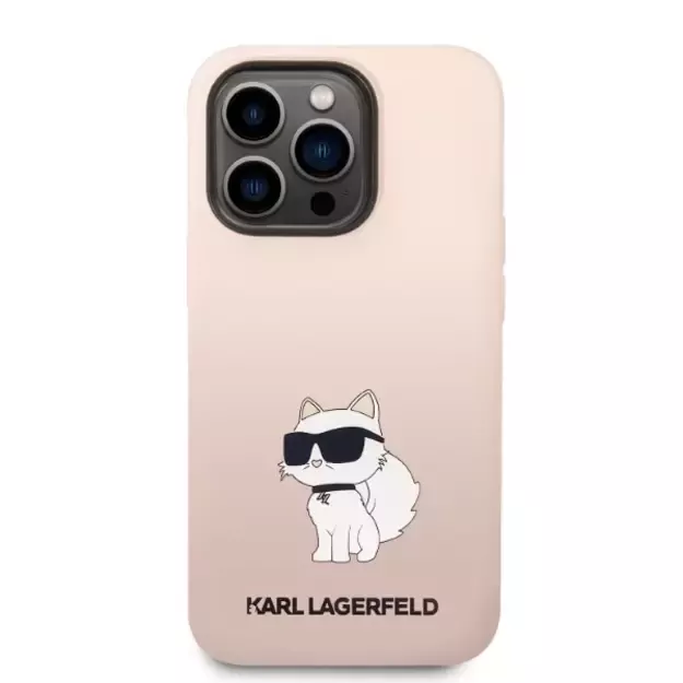 Karl Lagerfeld Silicone Choupette case for iPhone 14 Pro Max - pink 14
