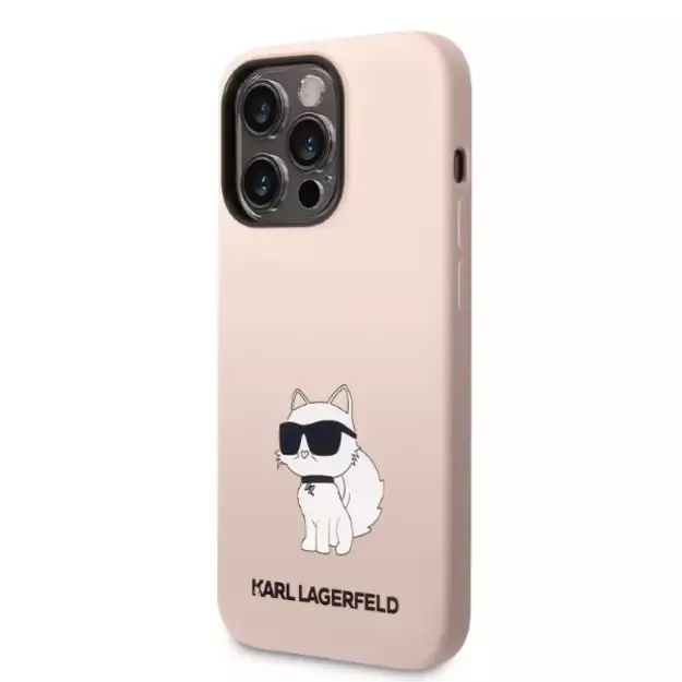 Karl Lagerfeld Silicone Choupette case for iPhone 14 Pro Max - pink 8