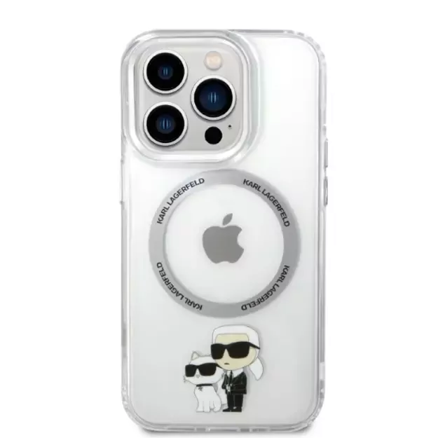 Karl Lagerfeld Iconic Karl&amp Choupette Magsafe case for iPhone 14 Pro Max - transparent 9