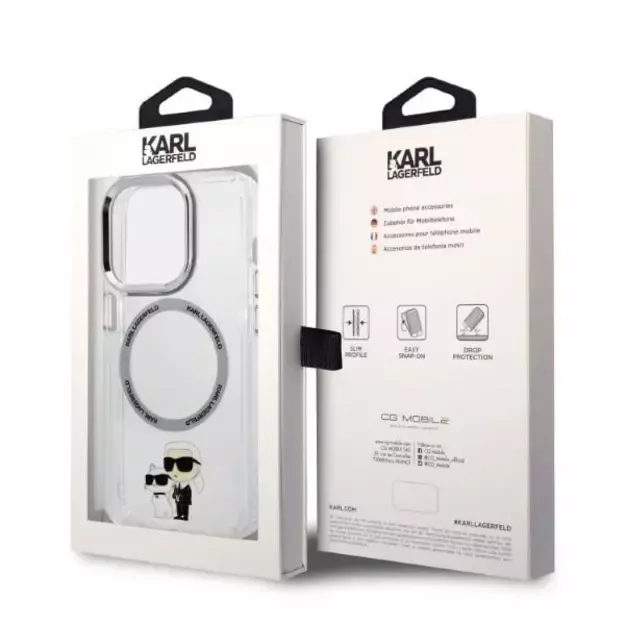 Karl Lagerfeld Iconic Karl&amp Choupette Magsafe case for iPhone 14 Pro Max - transparent 14