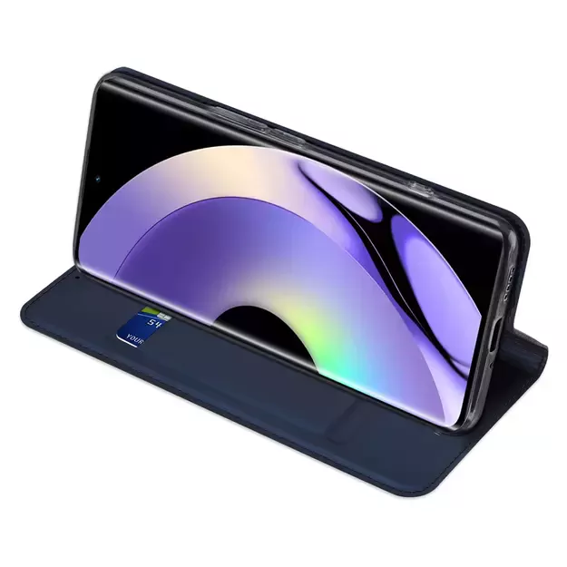 Dux Ducis Skin Pro Case for Realme 10 Pro Flip Card Wallet Stand Blue 28
