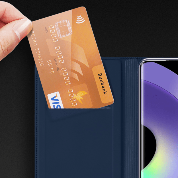 Dux Ducis Skin Pro Case for Realme 10 Pro Flip Card Wallet Stand Blue 17