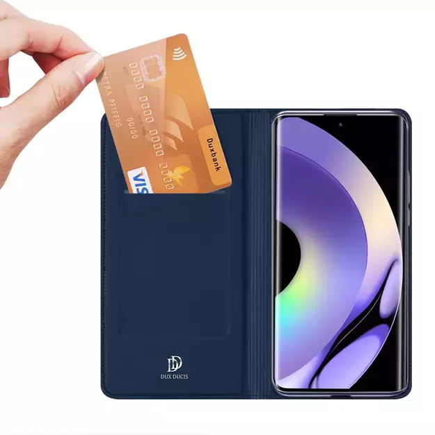 Dux Ducis Skin Pro Case for Realme 10 Pro Flip Card Wallet Stand Blue 15