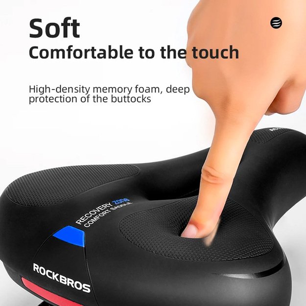 Rockbros AQ-6090B bicycle saddle - black and blue 1
