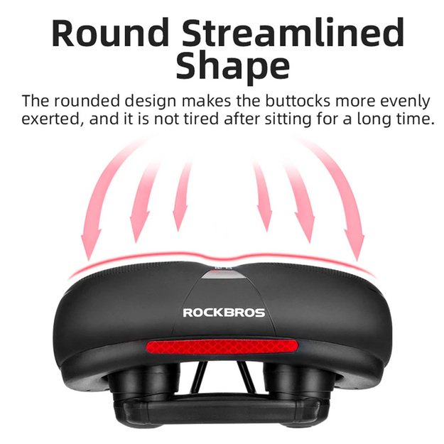 Rockbros AQ-6090B bicycle saddle - black and blue 4