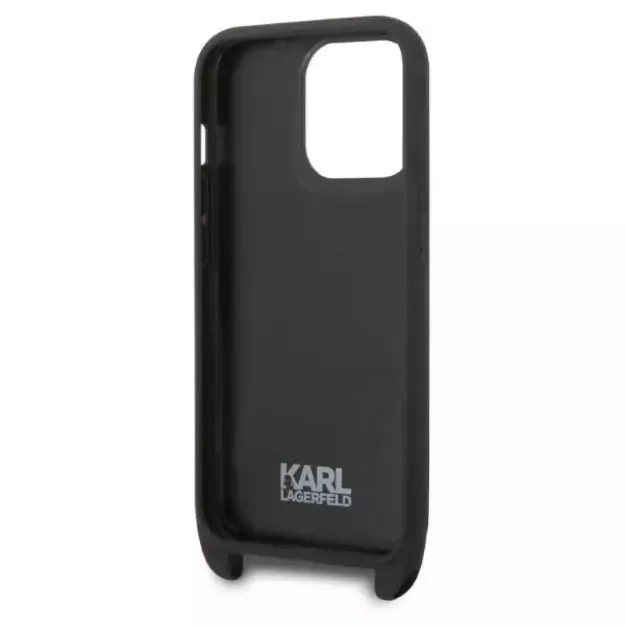 Karl Lagerfeld KLHCP14LSTKMK iPhone 14 Pro 6.1&quot  black/black hardcase Monogram Ikonik Patch 5