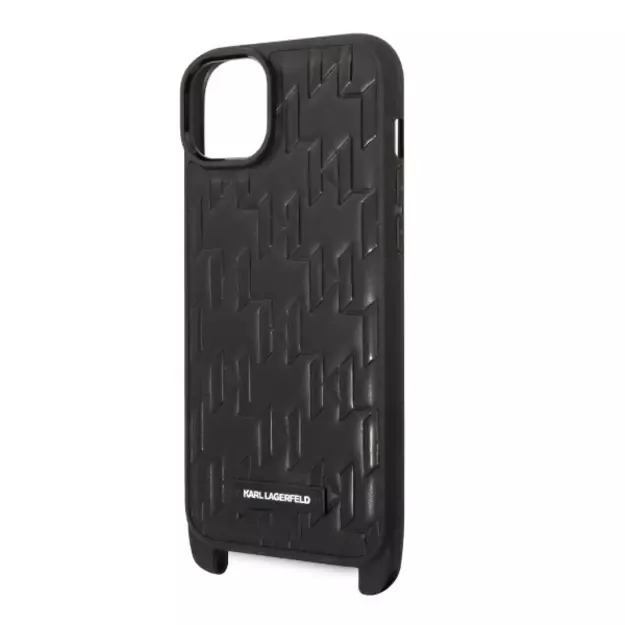 Karl Lagerfeld KLHCP14MSTMK iPhone 14 Plus 6.7&quot  hardcase black/black Monogram Plaque Logo Strap 9