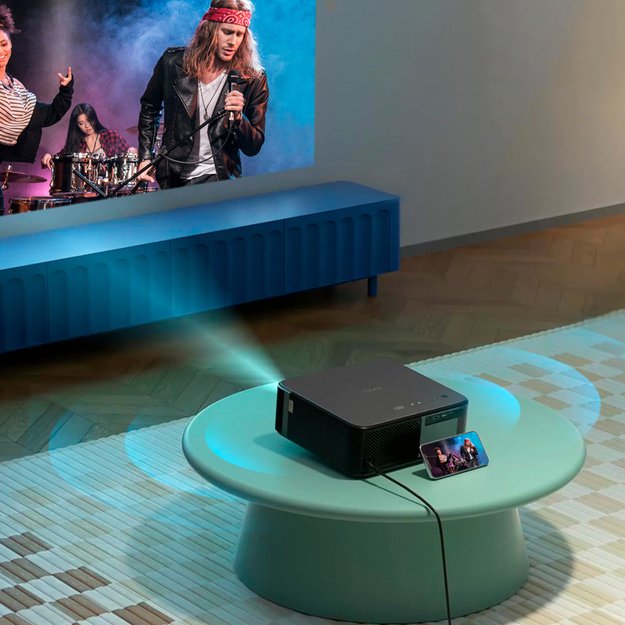 Yaber K2s LCD FullHD 1080p Multimedia Projector with JBL Speakers - Black 1