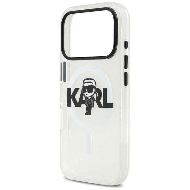 Karl Lagerfeld IML Karl Sketch Logo MagSafe Case for iPhone 17 Pro - Transparent 5