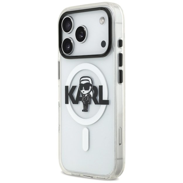 Karl Lagerfeld IML Karl Sketch Logo MagSafe Case for iPhone 17 Pro - Transparent 1