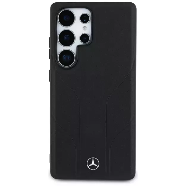 Mercedes Leather Debossed Lines MagSafe case for Samsung Galaxy S25 Ultra - black 2