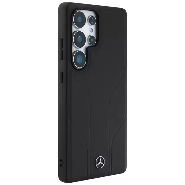 Mercedes Leather Debossed Lines MagSafe case for Samsung Galaxy S25 Ultra - black 3